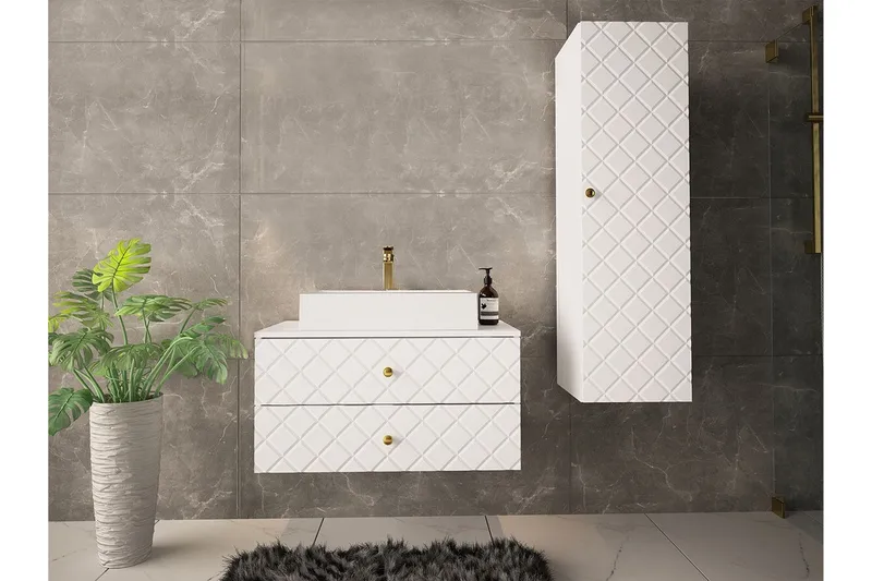 Glenndale Badrumsförvaring Concept 55 White - Oppbevaring - Oppbevaring til baderom