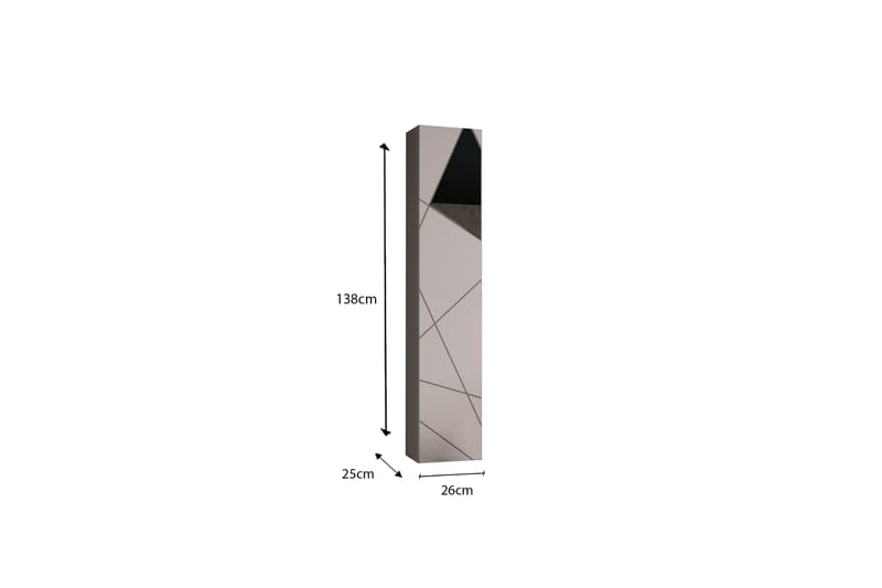 Høyskap Baderom Vittoria 25x138 cm - Hvit - Oppbevaring - Oppbevaring til baderom - Veggskap & høyskap