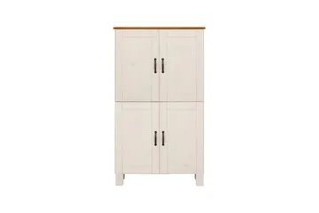 Høyskap til bad Loft24 Baderomsskap Alby 75x30x130 cm, hvit/honning Vit,Ljusbrun - Oppbevaring - Oppbevaring til baderom - Veggskap & høyskap