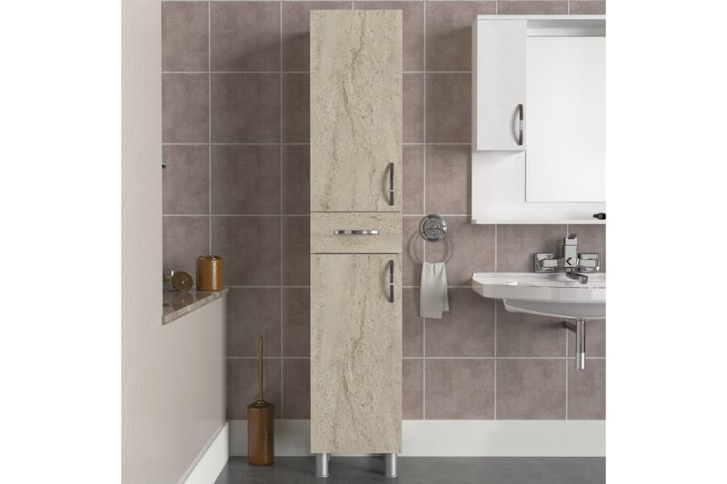 Høyskap til bad Namo Høyskap Bad Beige - Oppbevaring - Oppbevaring til baderom - Veggskap & høyskap