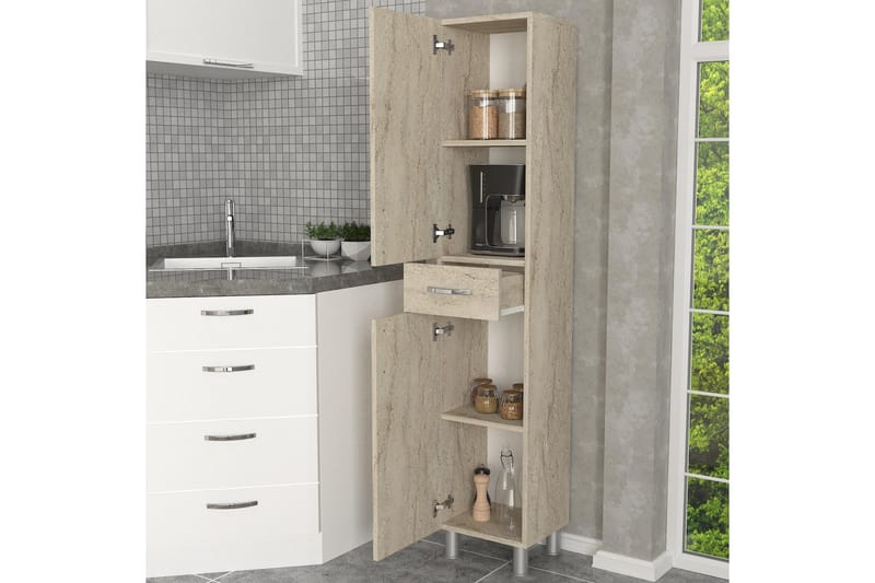 Høyskap til bad Namo Høyskap Bad Beige - Oppbevaring - Oppbevaring til baderom - Veggskap & høyskap