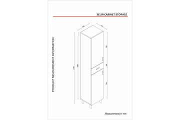 Høyskap til bad Namo Høyskap Bad Beige - Oppbevaring - Oppbevaring til baderom - Veggskap & høyskap