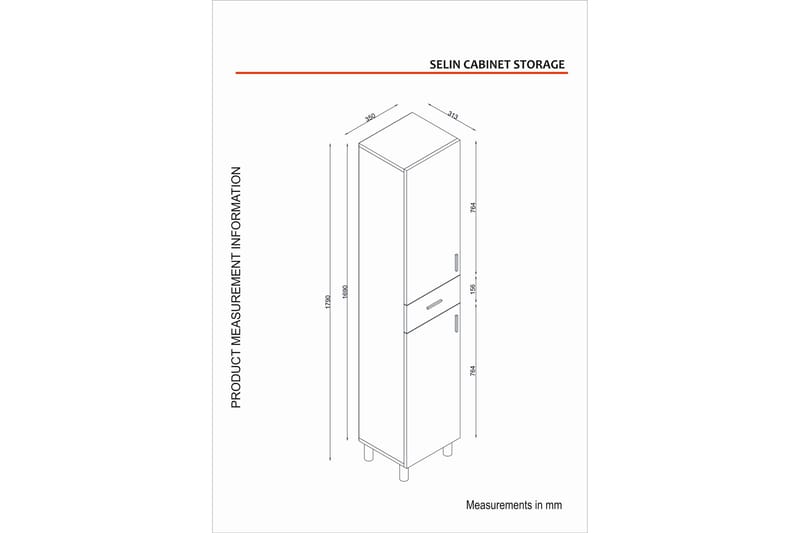 Høyskap til bad Namo Høyskap Bad Beige - Oppbevaring - Oppbevaring til baderom - Veggskap & høyskap