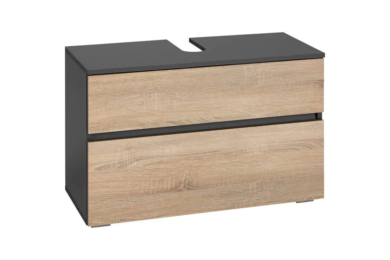 Högskåp till badrum Loft24 Tvättställsskåp Wisla Graphite Grey, Dark Colored Wood