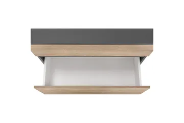 Högskåp till badrum Loft24 Tvättställsskåp Wisla Graphite Grey, Dark Colored Wood - Oppbevaring - Oppbevaring til baderom - Veggskap & høyskap