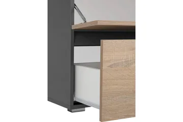Högskåp till badrum Loft24 Tvättställsskåp Wisla Graphite Grey, Dark Colored Wood - Oppbevaring - Oppbevaring til baderom - Veggskap & høyskap