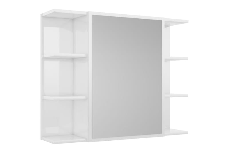 Baderomsmøbler 3 deler høyglans hvit sponplate - Komplette møbelpakker