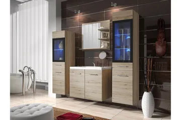 Galbally Badrumsmöbelset Brown - Oppbevaring - Oppbevaring til baderom - Komplette møbelpakker