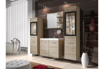 Galbally Badrumsmöbelset Brown - Oppbevaring - Oppbevaring til baderom - Komplette møbelpakker