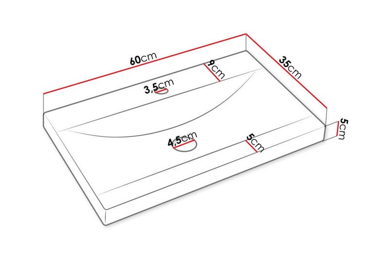 Galbally Badrumsmöbelset White - Oppbevaring - Oppbevaring til baderom - Komplette møbelpakker