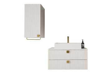 Glenndale Baderomsmøbelsett - Hvid - Oppbevaring - Oppbevaring til baderom - Komplette møbelpakker