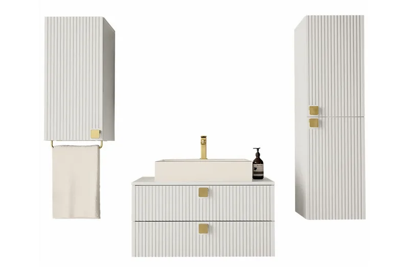 Glenndale Baderomsmøbelsett, Hvid