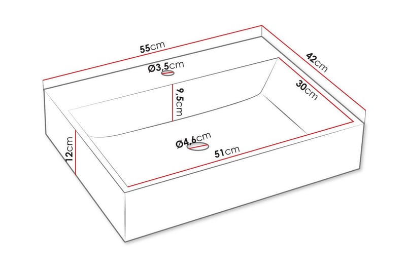 Glenndale Baderomsmøbelsett - Hvid - Oppbevaring - Oppbevaring til baderom - Komplette møbelpakker