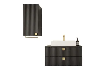 Glenndale Baderomsmøbelsett - Svart - Oppbevaring - Oppbevaring til baderom - Komplette møbelpakker