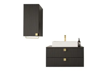 Glenndale Baderomsmøbelsett - Svart - Oppbevaring - Oppbevaring til baderom - Komplette møbelpakker