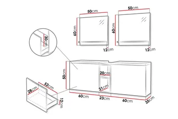 Kintore Baderomsmøbelsett - Hvid - Oppbevaring - Oppbevaring til baderom - Komplette møbelpakker