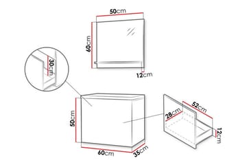 Kintore Baderomsmøbelsett - Hvid - Oppbevaring - Oppbevaring til baderom - Komplette møbelpakker