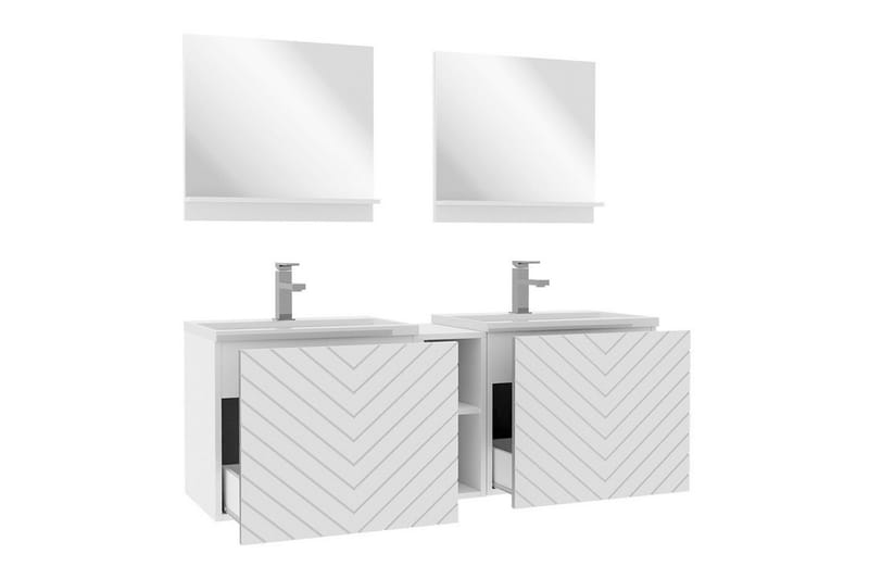 Kintore Baderomsmøbelsett - Hvid - Oppbevaring - Oppbevaring til baderom - Komplette møbelpakker