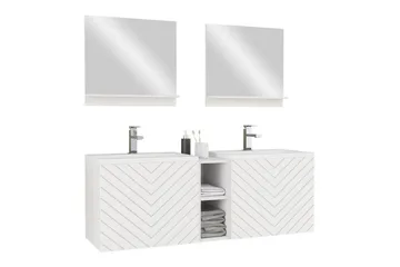 Kintore Baderomsmøbelsett - Hvid - Oppbevaring - Oppbevaring til baderom - Komplette møbelpakker