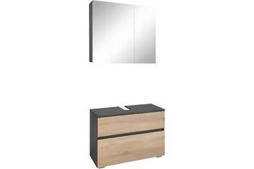 Komplette møbelpakker Loft24 Wisla komplett møbelpakke Grå 15x80 cm - Oppbevaring - Oppbevaring til baderom - Komplette møbelpakker