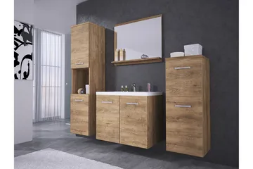 Malo Baderomsett - Mørk Eik - Oppbevaring - Oppbevaring til baderom - Komplette møbelpakker