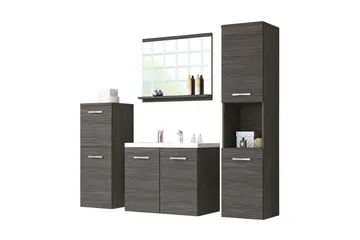 Malo Baderomsett - Svart - Oppbevaring - Oppbevaring til baderom - Komplette møbelpakker