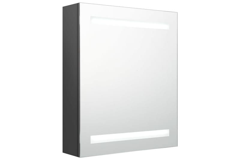 LED-speilskap til bad grå 50x14x60 cm - Grå - Speilskap