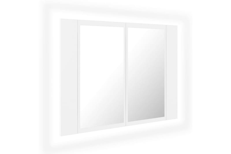 LED-speilskap til baderom hvit 60x12x45 cm - Hvit - Speilskap