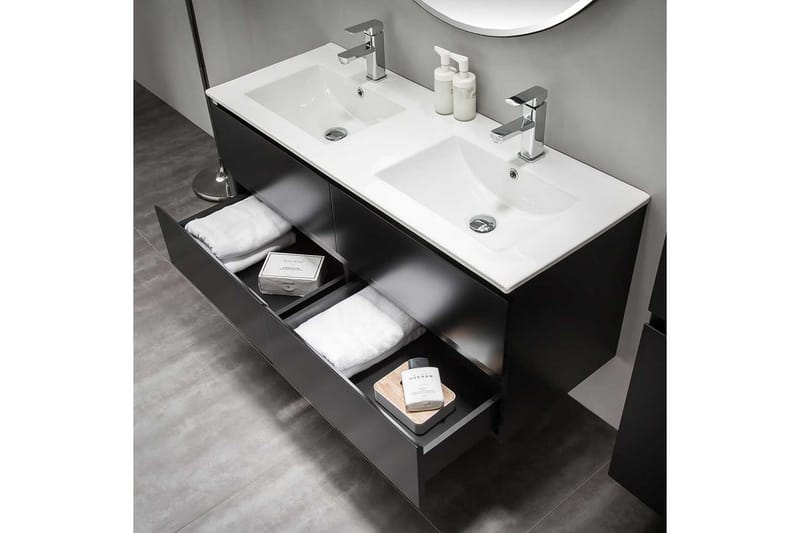 Møbelpakke Bathlife Eufori med Speil 1200 - Svart - Komplette møbelpakker