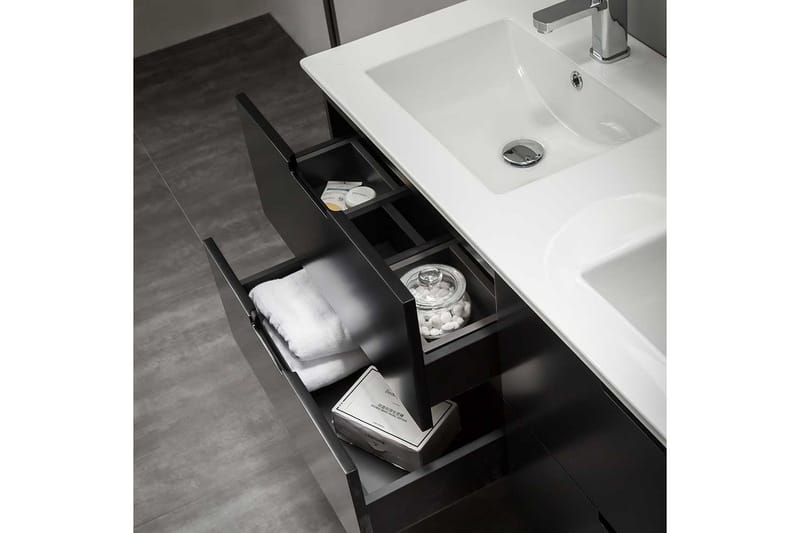 Møbelpakke Bathlife Glädje med Speil 1200 - Svart - Komplette møbelpakker