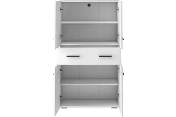 Malika Høyskap til Bad 130x76x35 cm - Hvit - Oppbevaring - Oppbevaring til baderom - Veggskap & høyskap