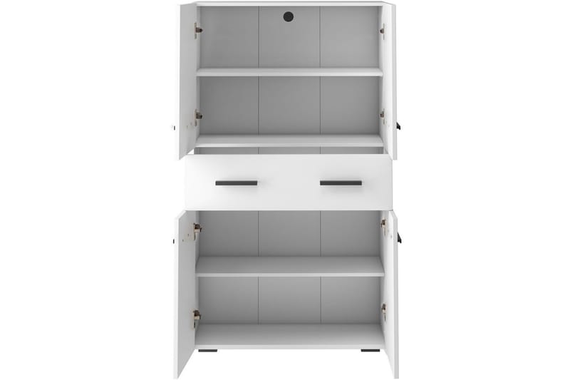 Malika Høyskap til Bad 130x76x35 cm - Hvit - Oppbevaring - Oppbevaring til baderom - Veggskap & høyskap