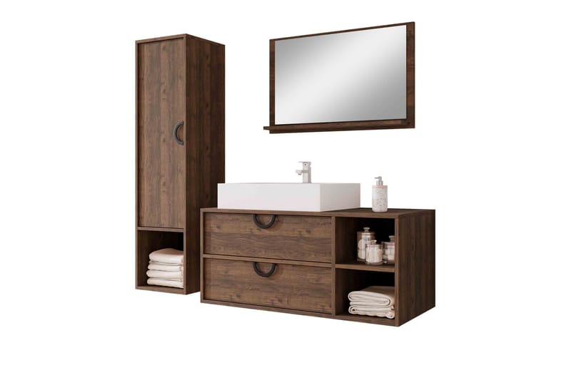 Merlinor Møbelsett for Bad, Brun