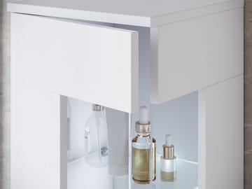 Serlin Baderomsmøbelsett med LED-belysning - Oppbevaring - Oppbevaring til baderom - Komplette møbelpakker