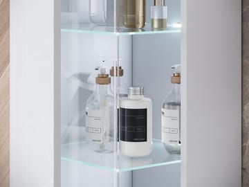 Serlin Baderomsmøbelsett med LED-belysning - Oppbevaring - Oppbevaring til baderom - Komplette møbelpakker