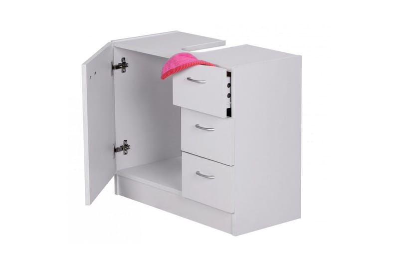 Servantensokkel Wohnling Foliert Sponplate 1 Dør 3 Skuffer Moderne - Oppbevaring - Oppbevaring til baderom - Veggskap & høyskap