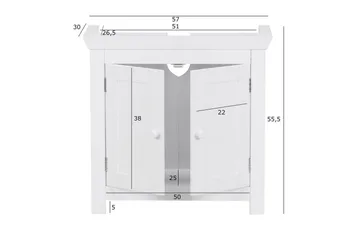 Servantensokkel Wohnling King Lakkert MDF 2 Dører Moderne - Oppbevaring - Oppbevaring til baderom - Veggskap & høyskap