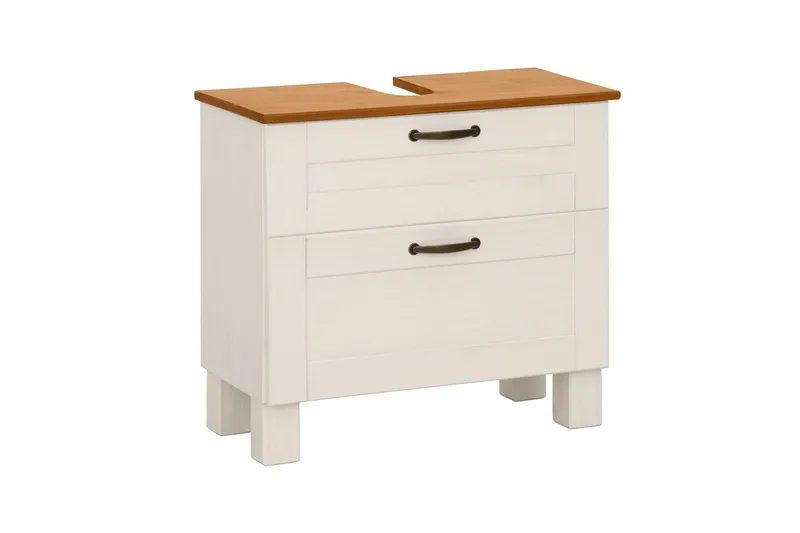 Servantskap Alby 1 skuff, Hvit/Honning, 1 skuff, Hvit/Honning