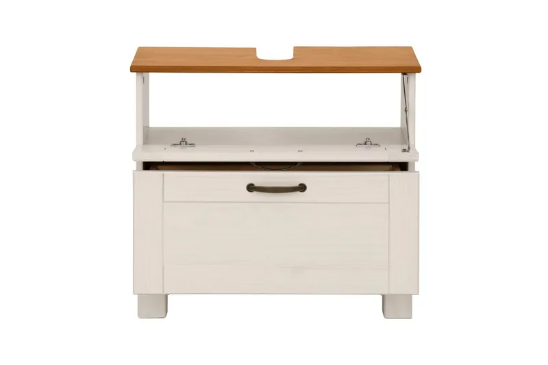 Servantskap Alby 1 skuff, Hvit/Honning - 1 skuff, Hvit/Honning - Oppbevaring - Oppbevaring til baderom - Veggskap & høyskap