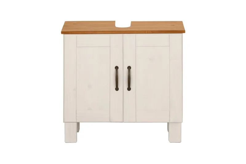 Servantskap Alby 2 skuffer, Hvit/Honning - 2 skuffer, Hvit/Honning - Oppbevaring - Oppbevaring til baderom - Veggskap & høyskap