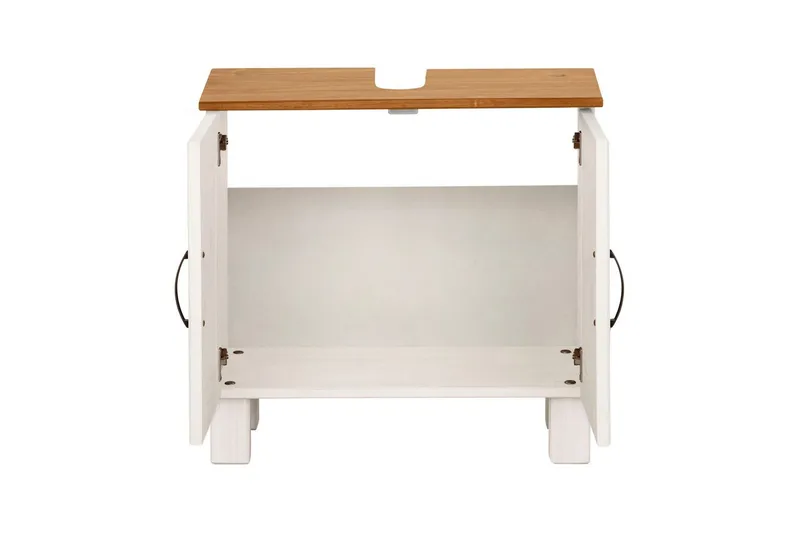 Servantskap Alby 2 skuffer, Hvit/Honning - 2 skuffer, Hvit/Honning - Oppbevaring - Oppbevaring til baderom - Veggskap & høyskap