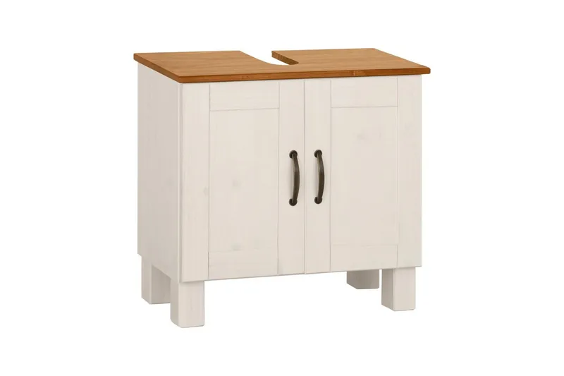 Servantskap Alby 2 skuffer, Hvit/Honning, 2 skuffer, Hvit/Honning