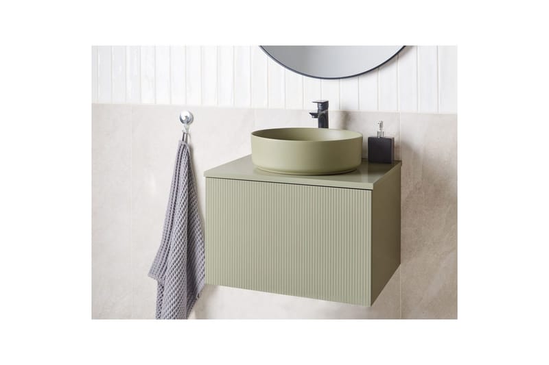 Servantskap Alzira Grønn, 60x52x40 cm - Grønn, 60x52x40 cm - Oppbevaring - Oppbevaring til baderom - Veggskap & høyskap