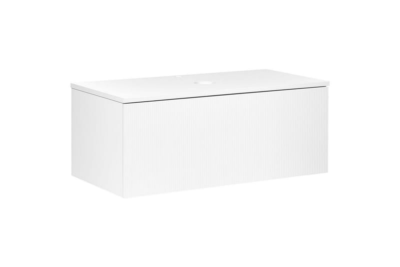 Servantskap Alzira Hvit, 100x52x40 cm - Hvit, 100x52x40 cm - Oppbevaring - Oppbevaring til baderom - Veggskap & høyskap