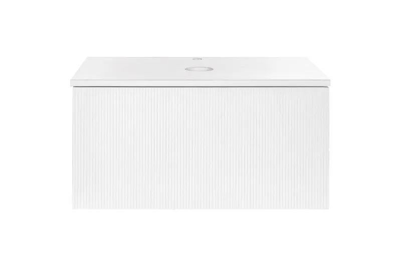 Servantskap Alzira Hvit, 80x52x40 cm - Hvit, 80x52x40 cm - Oppbevaring - Oppbevaring til baderom - Veggskap & høyskap