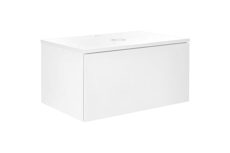 Servantskap Alzira Hvit, 80x52x40 cm - Hvit, 80x52x40 cm - Oppbevaring - Oppbevaring til baderom - Veggskap & høyskap