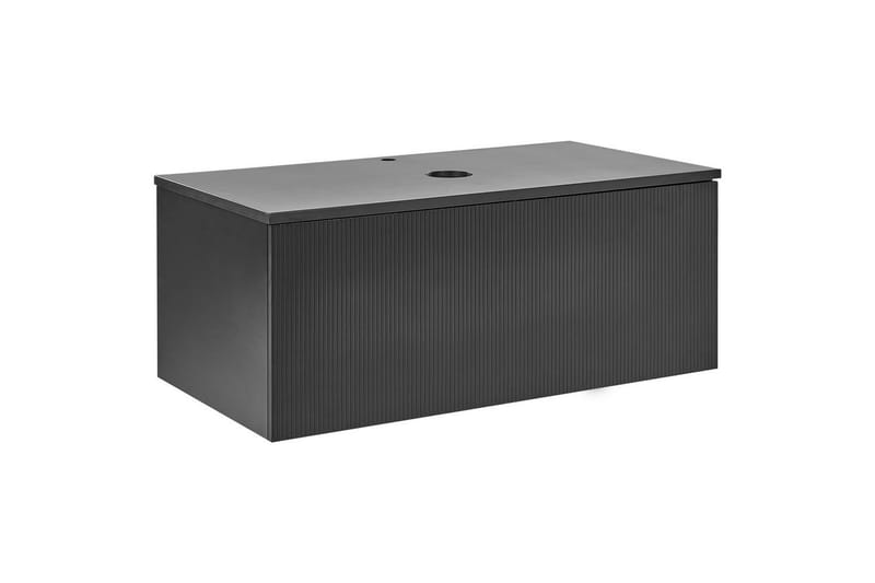 Servantskap Alzira Svart, 100x52x40 cm - Svart, 100x52x40 cm - Oppbevaring - Oppbevaring til baderom - Veggskap & høyskap