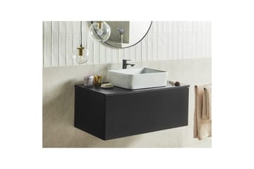 Servantskap Alzira Svart, 100x52x40 cm - Svart, 100x52x40 cm - Oppbevaring - Oppbevaring til baderom - Veggskap & høyskap