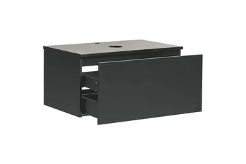 Servantskap Alzira Svart, 80x52x40 cm - Svart, 80x52x40 cm - Oppbevaring - Oppbevaring til baderom - Veggskap & høyskap