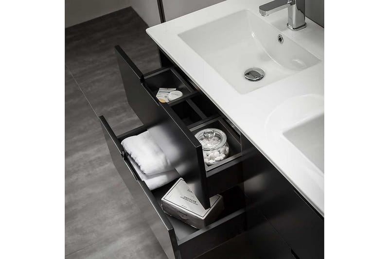 Bathlife Glädje Servantskap 1200 - Svart - Oppbevaring - Oppbevaring til baderom - Servantskap & kommode